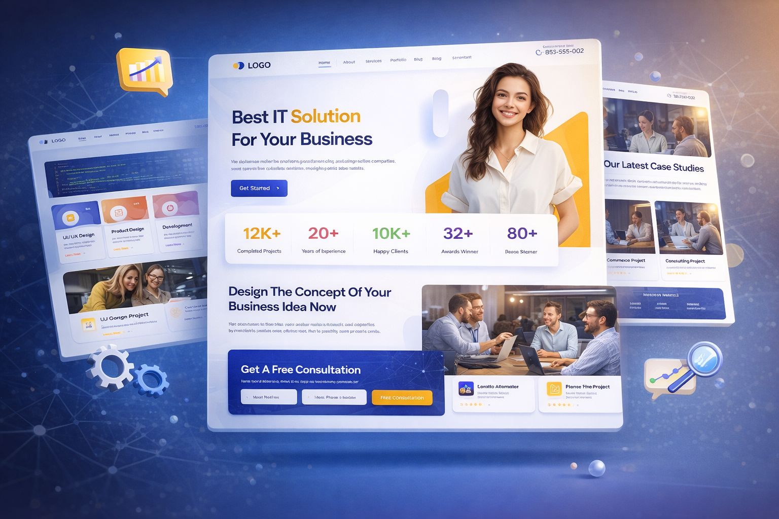Modern IT Solutions Website Design